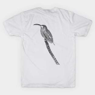 Bard tailed barb throat dark bird T-Shirt